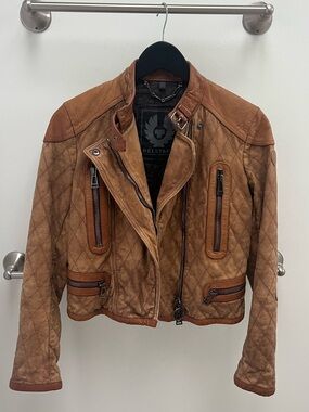 Belstaff Leather Jacket – Size XS/S – Cognac/Truffle – Quilted